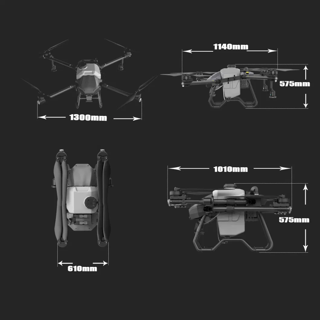 Factory Direct High Performance H40X Agricultural Value Guaranteed Spraying Agricultural Four-Pump Drone