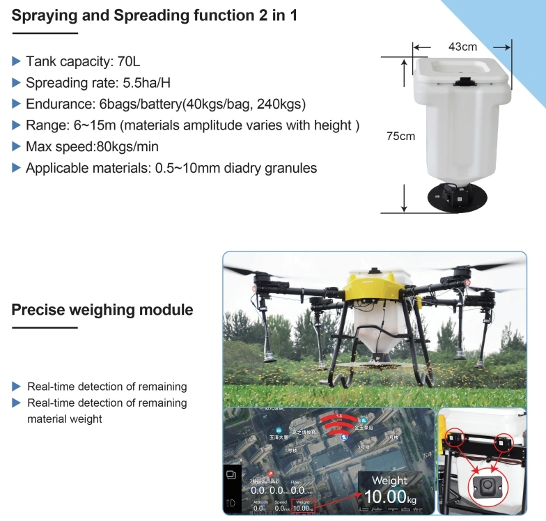 10/16/30/40/50 Liters Reliable Agricultural Fumigation Drone Dji OEM Factory Sale Drone Sprayer