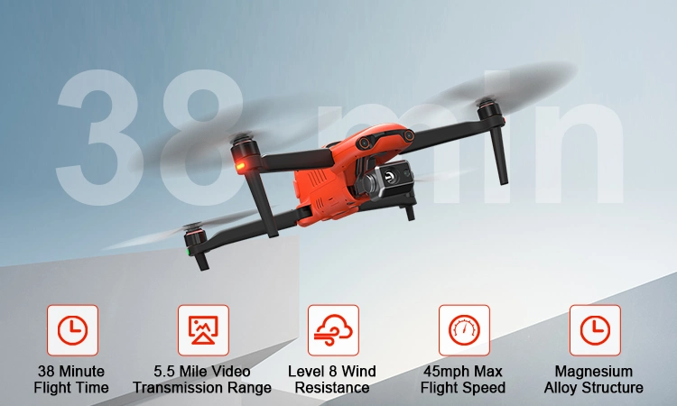 Professional Portable Foldable Autel 640t Surveillance Security Drone with Four-Axis Camera