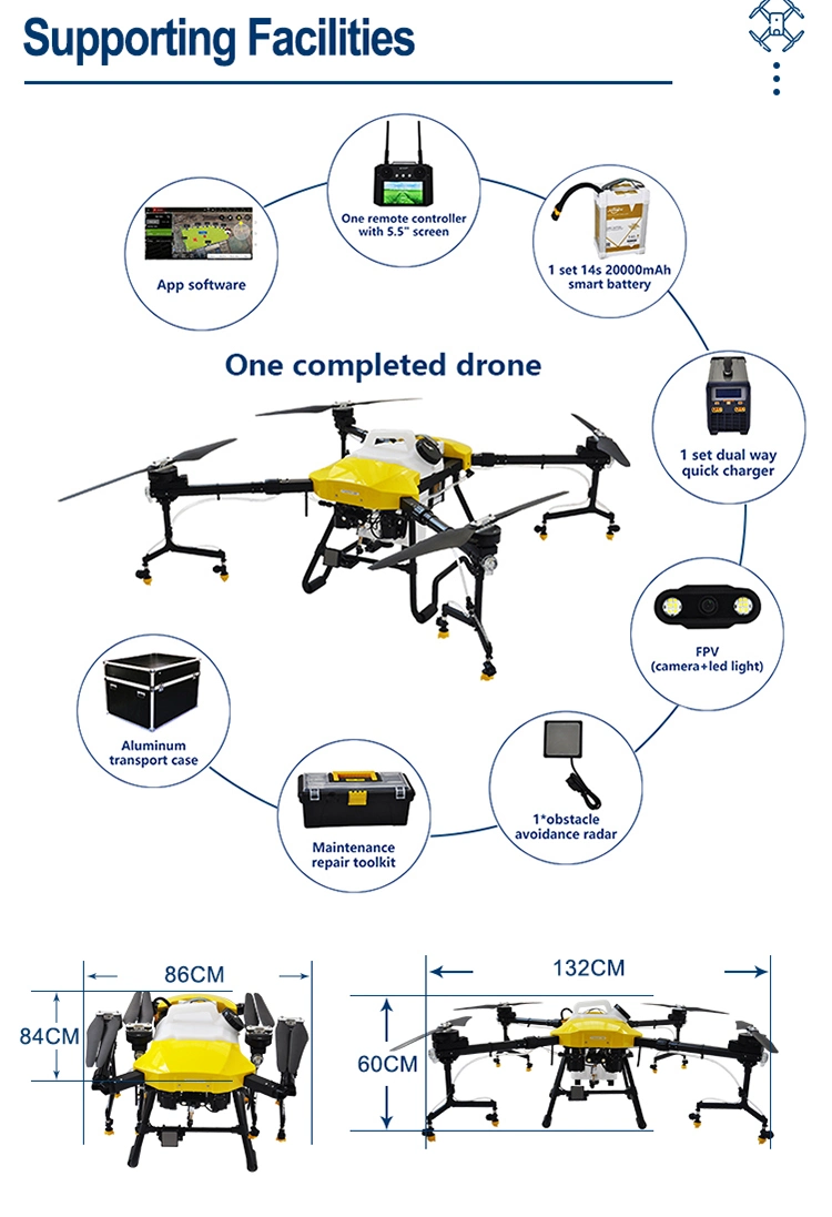 Big Capacity Centrifugal Nozzles Farming Drone, Crop Dusting in Drone