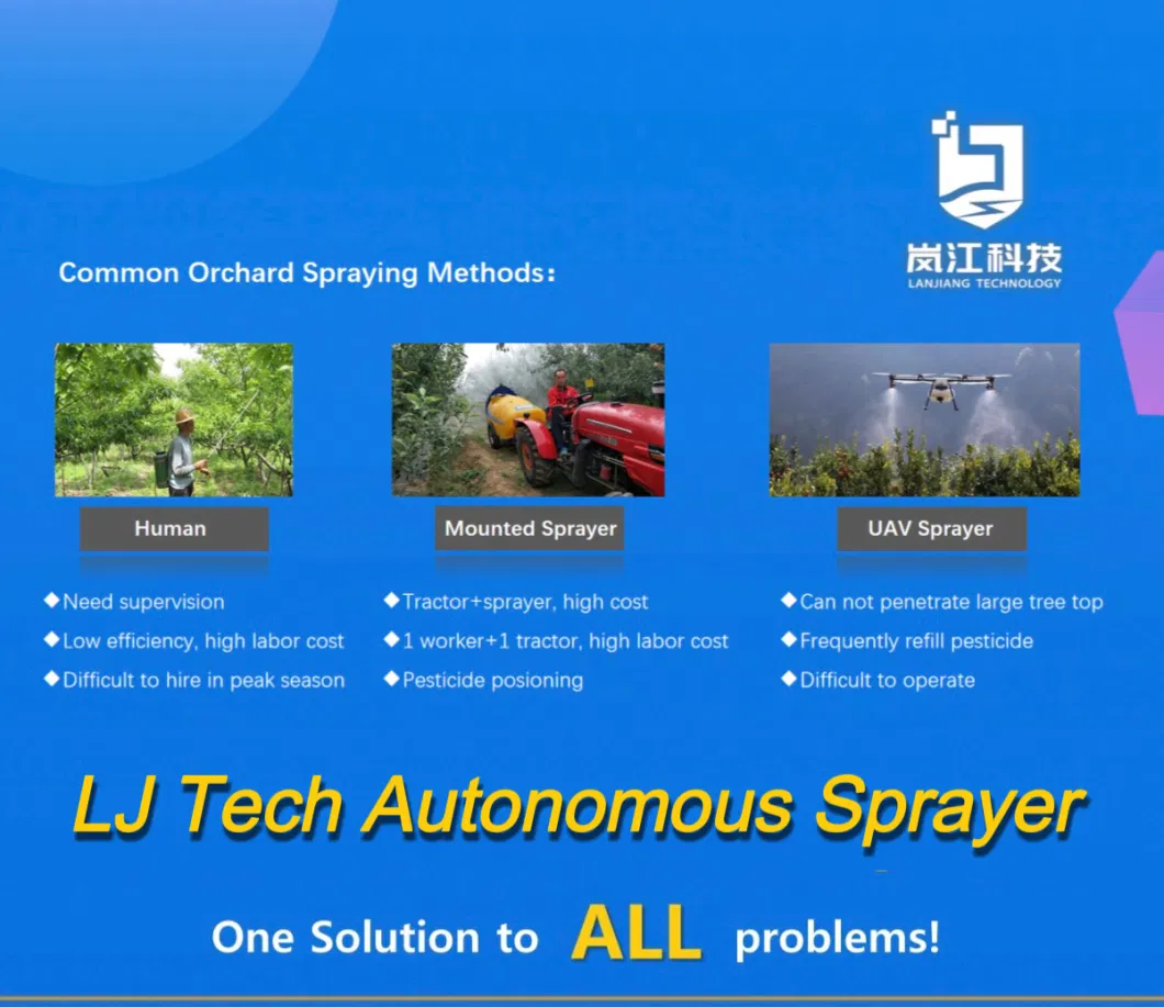 2023 Newest Unmanned Orchard Robot Agricultural Ugv RC Sprayer Lawn Mower