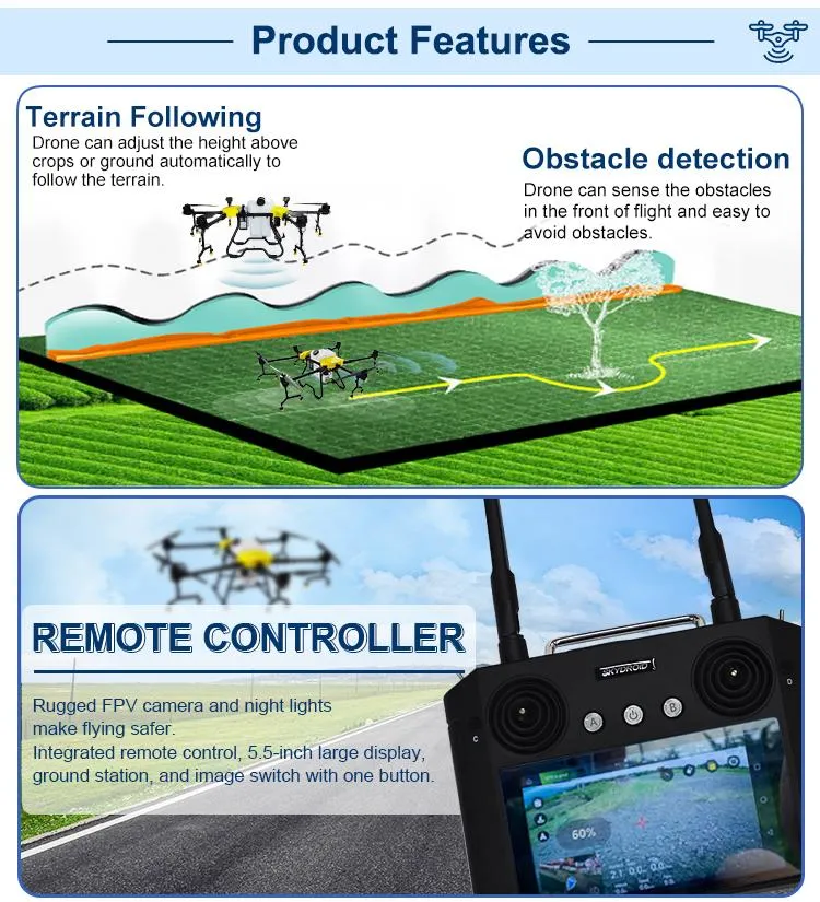 Heavy Duty Drones PARA Fumigar Agriculture Uav 30L Farm Drone From China