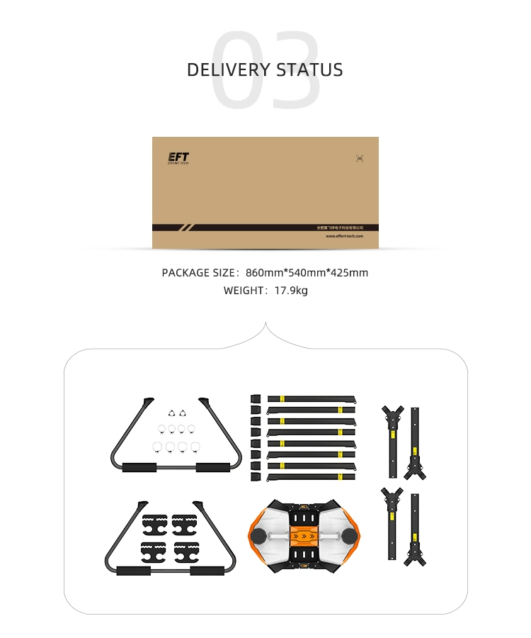 Eft Factory G20 Spray Drone Frame Folding Eight-Axis Quick Release Double Water Tank Frame