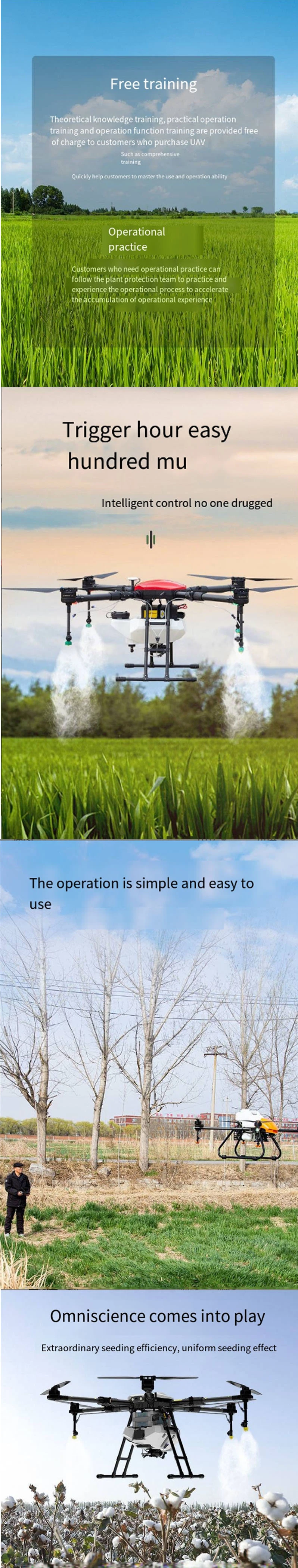6 Axis 16L 16kg K++ GPS Camera Farm Kit with Tank and Spraying System for Agriculture Sprayer Drones