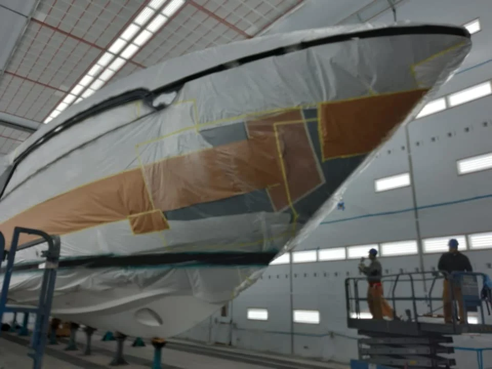 Yatch Paint Booth Customied Design Side Draft Spray Booth Vessle Paint Room