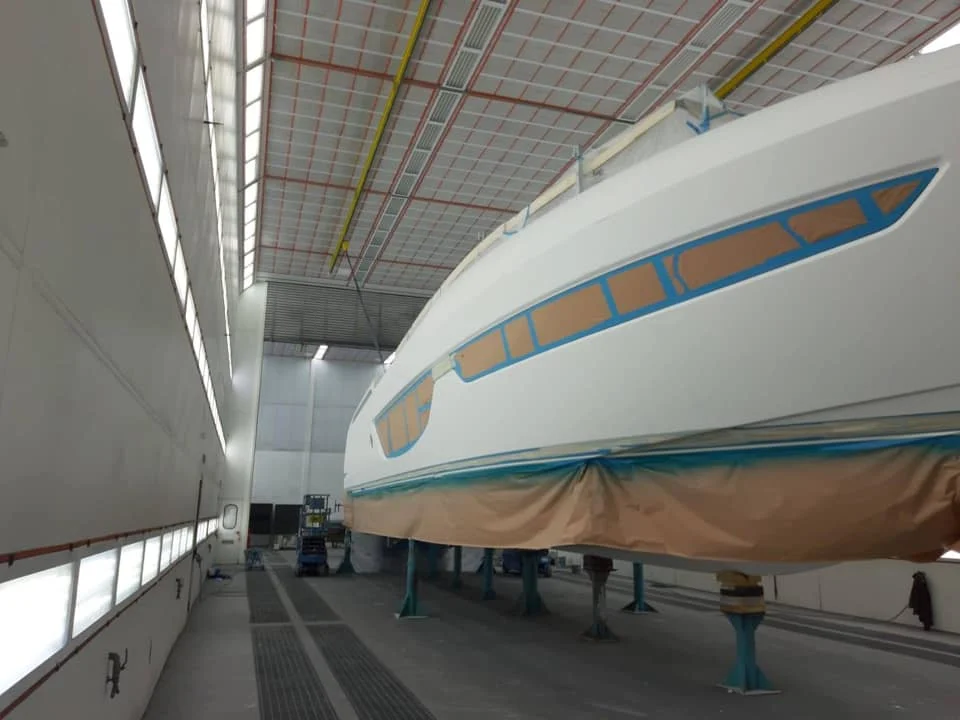 Yatch Paint Booth Customied Design Side Draft Spray Booth Vessle Paint Room