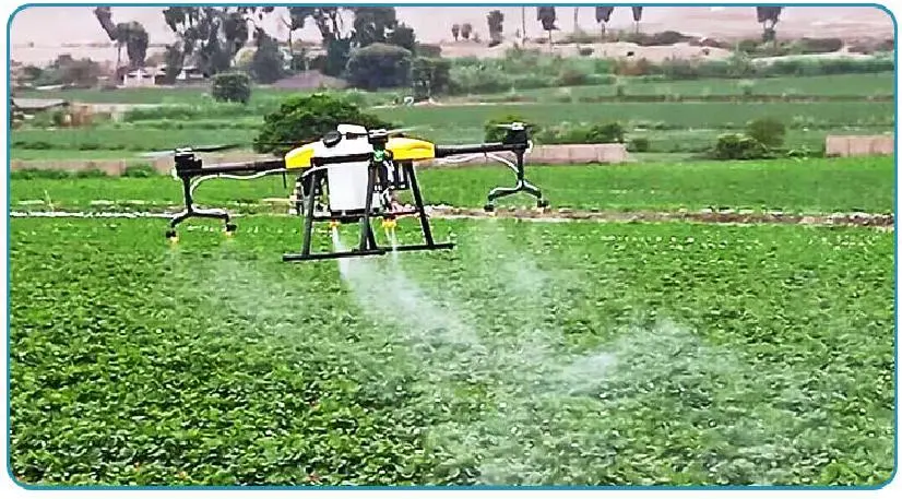 16kg Payload Multi-Rotor Drone Fumigator, Farm Field Drone for Agriculture in India