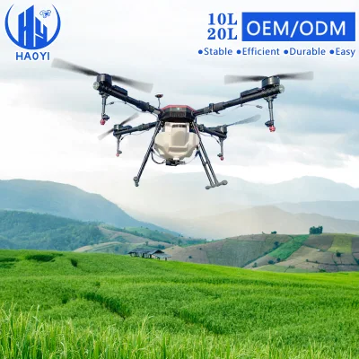 4 6 assi Quadcopter Agri Drone Sprayer fornitore Crop Fumigacion Drone per coltivatore agricolo frutteto Cultivos pesticida Spray 10L 20L Con motore senza spazzole