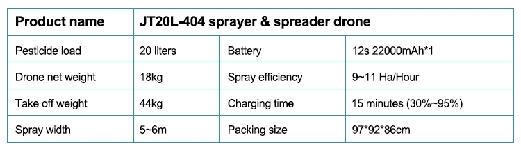 Big Agricultural Drone Autonomous Chemical Sprayer Drone Similar to T20 Agras Drone Pulveriz Fumigation