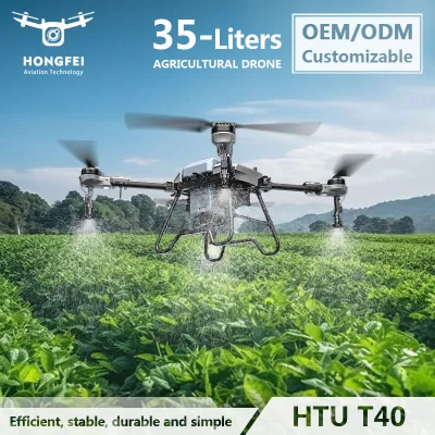 Стоковые Quadcopter 40L Пестицид Сельскохозяйственный дрон 4-осевой интеллектуальный садовый дрон Опрыскивание