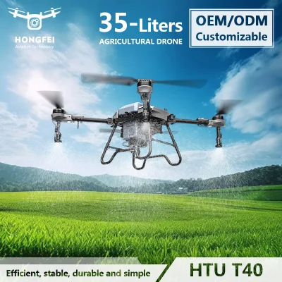 Складные 35-литровый UAV сельскохозяйственный дрон Электрический опрыскиватель Экспорт экономически эффективный Дешевые ночные сельскохозяйственные дроны