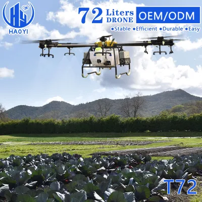  Специальная скидка 28 га/час высокоэффективная культура с дистанционным управлением T72 Опрыскивание UAV 72L Сельскохозяйственный дрон Citrus Опрыскиватель Pirce для фумигата С камерой FPV