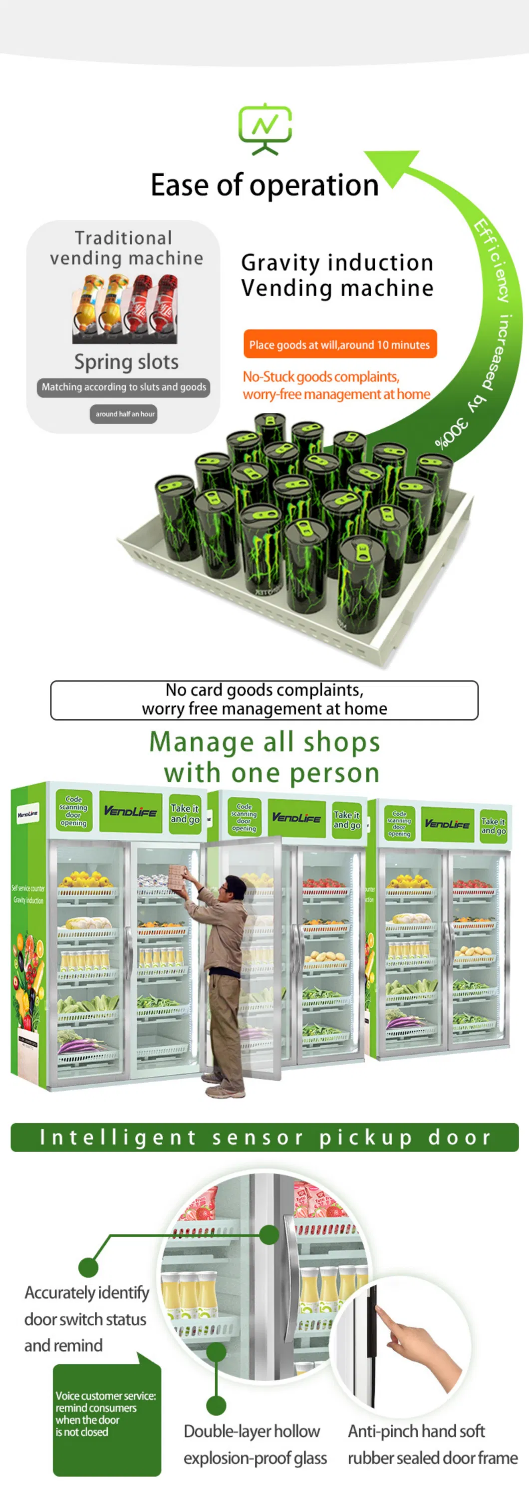 China Factory Health Food Vegetable Fruit Vendlife Vending Machine Cooling System Isupermarket