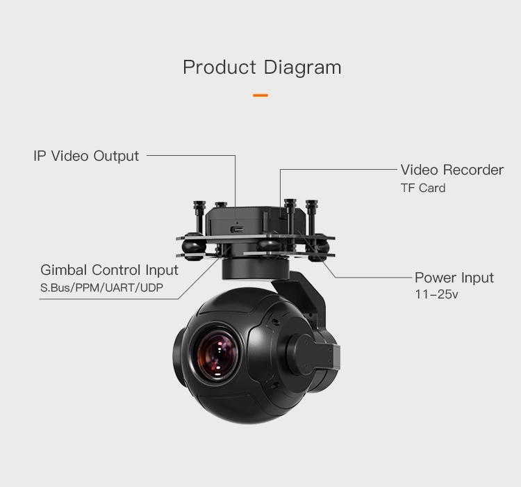 Siyi Zr10 2K 4MP 30X Hybrid Zoom Gimbal Camera