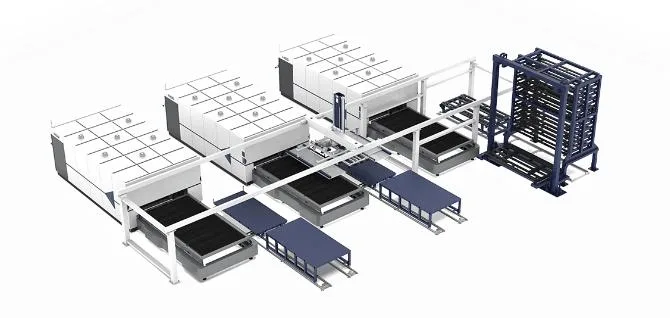 Hsg Laser Automatic Loading &amp; Unloading System for 1-8mm Thickness Sheet Metals with Unmanned and Full-Automatic Operation