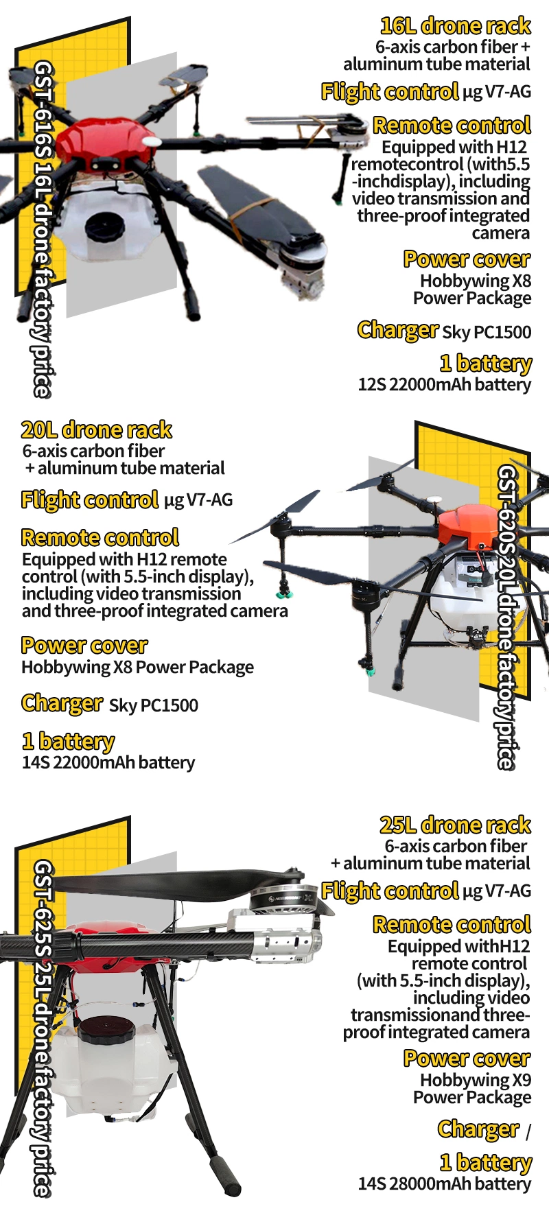 Autonomous Intelligent Flying Uav Drone Crop Sprayer Duster Drone/Agricultural GPS Drone