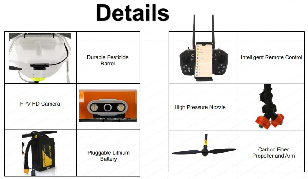 30L to 120L Heavy Payload Spraying Drone Sprayer Uav Agriculture Using