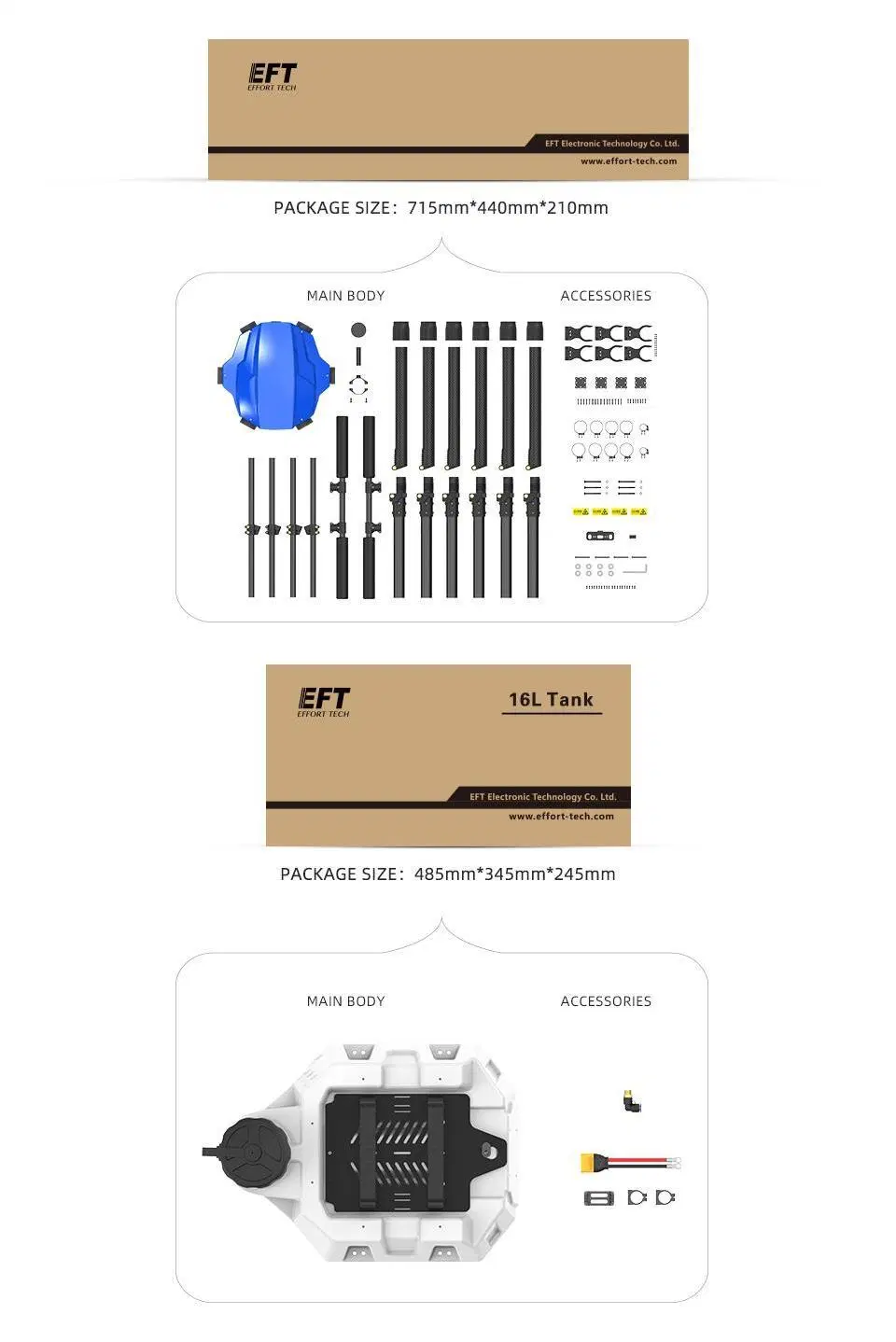 10L/16L/20L/30L Capacity Agricultural Radio Control Drone