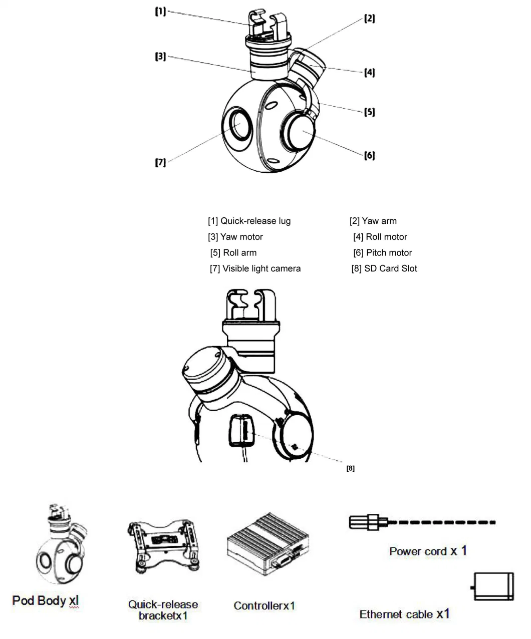 40xeffective Hybrid Zoom 3 Resistances Avitation Alloy Material 7MP Ai Tracking Inspection Gimbal Camera