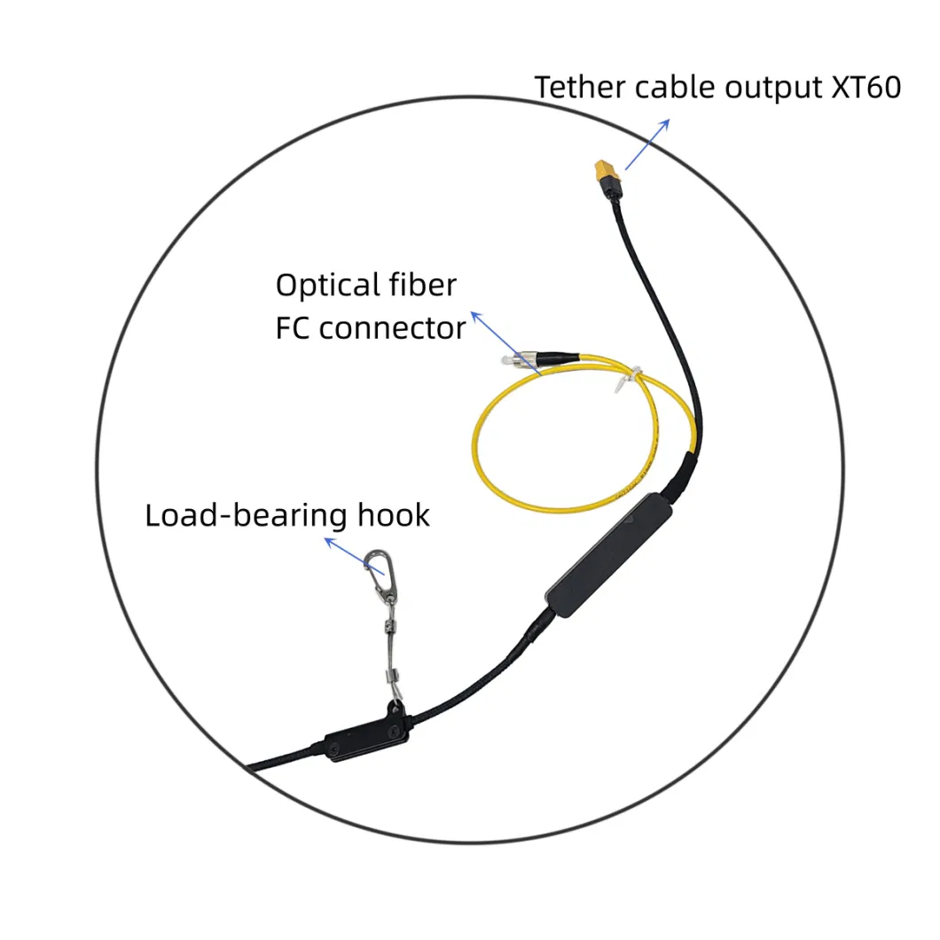 Mtow 55kg 12kw 330m Drone Tether Power Station Cable Auto Reel