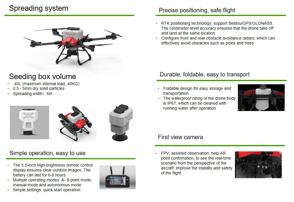 30L Pesticide Control Drone with Large Screen Remote Control
