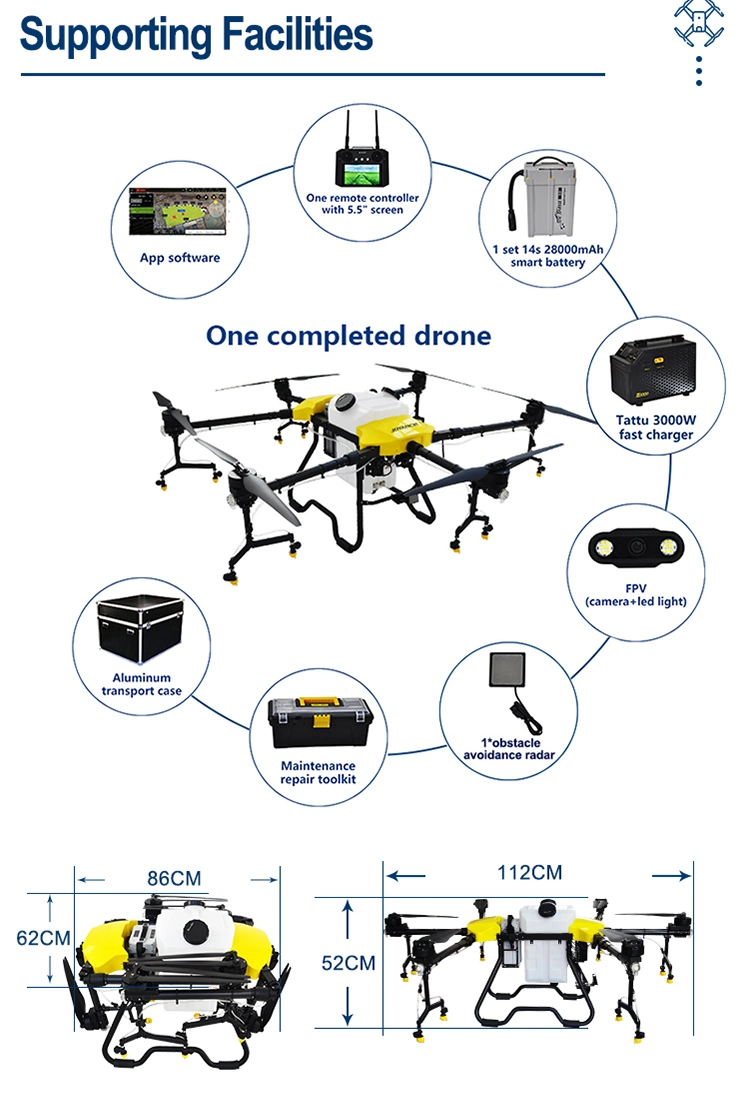 30lt Autonomous Drone Agriculture, Commercial Drone Used in Farming for Agriculture Made in China