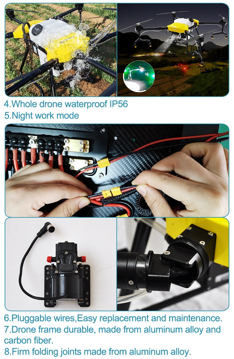 New Design Factory Price Sufficient Spare Part Provided Joyance Jt20L Spraying Drone Dron Pulverizador Agricola for Mexico Brazil Peru Ecuador Farming