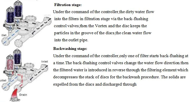 Automatic Backawsh Disc Filter System for Farm Irrigation System/ Agriculture Drip Irrigation