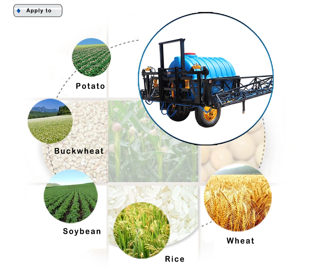 Tractor Drawn Power Agricultural Self Propelled Bean Wheel Pesticide Agriculture Boom Sprayer