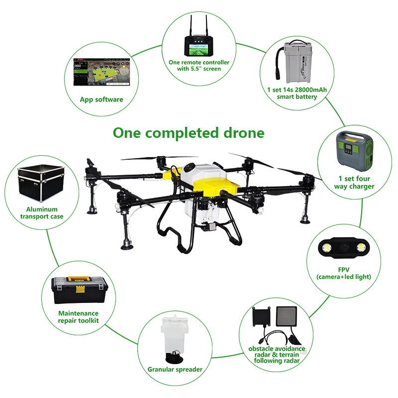 Joyance Jt30L-606 T30 Big Payload Agricultural Sprayer Drones Made in China Manufacturer