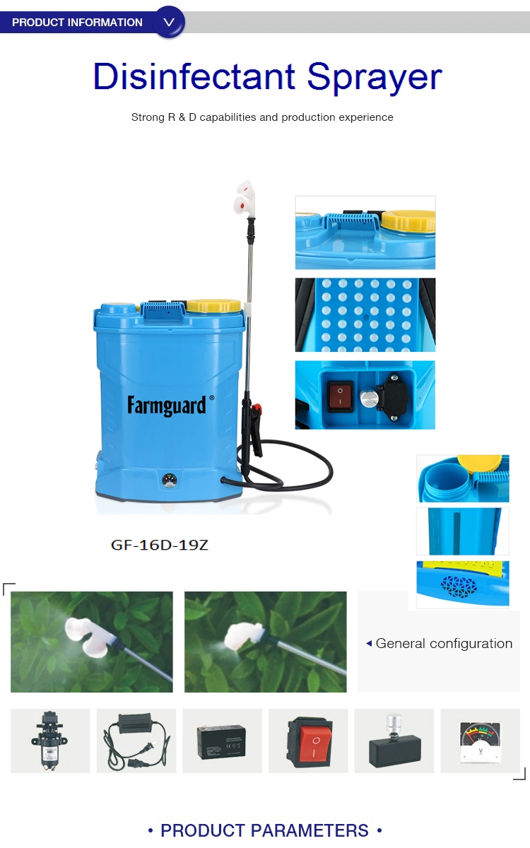 12V 16 Liter 20 Liter Large Malaysia Electric Battery Operated Pump Knapsack Drone Sprayer for Water Insecticide Farmer Farm