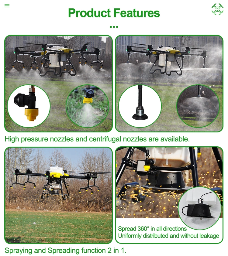 Factory Direct Selling Agriculture Pesticide Battery Power Sprayer Uav 30L Agricultural Dron Fumigate Drone for Agro Fruit Tree Wheat Cron Crop Spraying Price