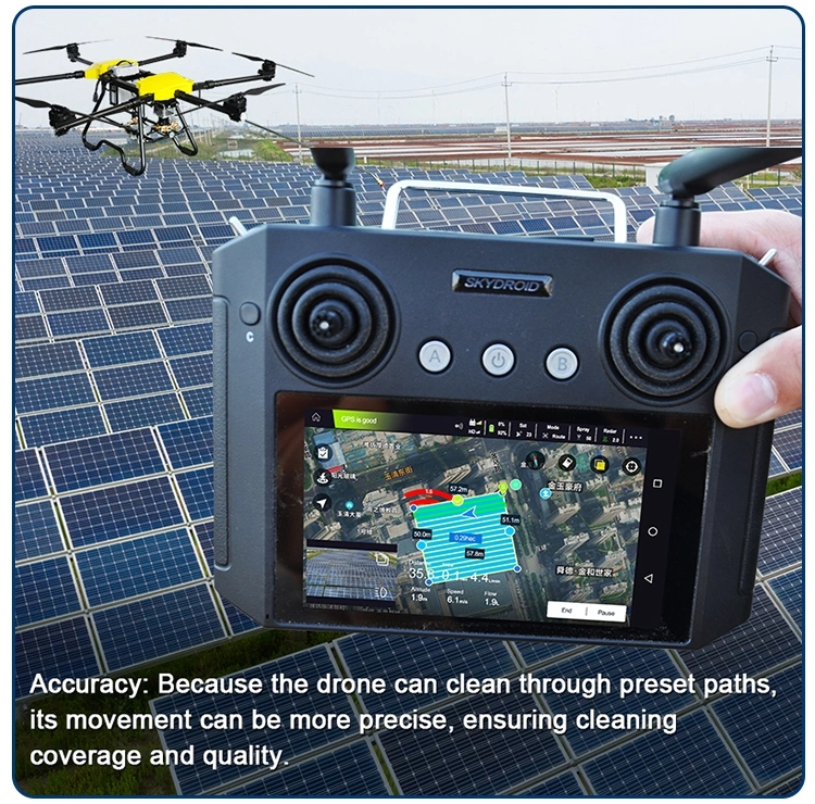 Battery Power Fly with GPS Tall Buildings Window Washing Cleaning Ability to Reach Hard-to-Reach Places Fly 100m Height High Areas Wall Cleaning Drones