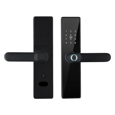  Tuya Smart Door Lock Digital Electronic Fingerprint Door Lock Passcode Card Key Smart Lock for Home, Office, Hotel, Apartment, Airbnb Condominium