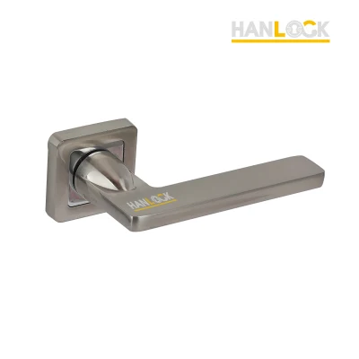  Bathroom Bedroom Wooden Door Hardware Pull Handle Lever on Square Rosette