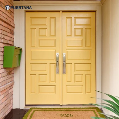  External Teak Solid Wood Carving Double Main Door Design