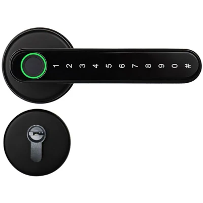  Split Lever Fingerprint Recognition Lock Smart Wooden Door Handle Lock Tuya WiFi APP