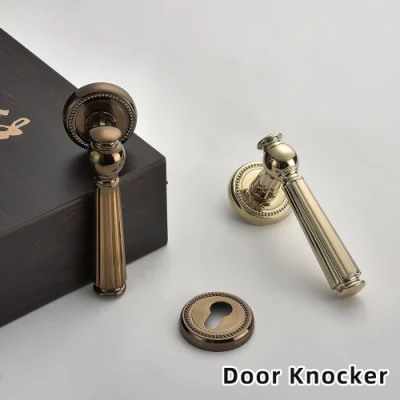 Wenzhou Liwng Luxury Door Handles Golden Polishing Interior Bedroom Handle Lock Set