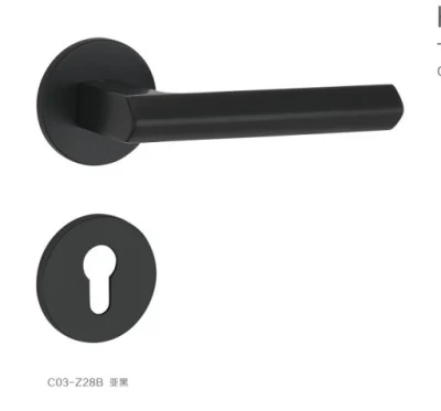 Modern Minimalist Style Door Lock Hardware Rosette Lever Handle