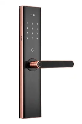 Factory Supplier Black Home Security Smart Intelligent Fingerprint Smart Lock