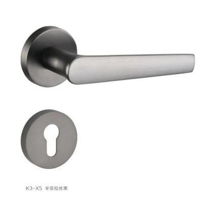 Modern Minimalist Style Door Lock Hardware Rosette Lever Handle