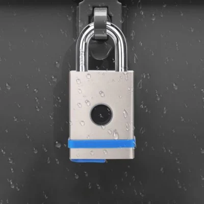 Stainless Steel Safety Shackle Solid Brass Smart Key Lock Padlock Security Laminated Fingerprint Warehouse Padlock