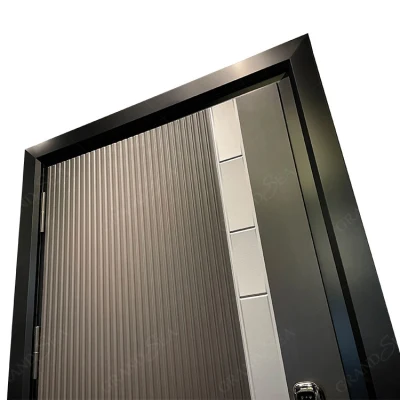 Hotel Custom Front Security Biometric Fingerprint Digital Keyless Lock Aluminum Steel Entry Door