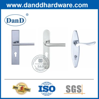 Household Front Wooden Door Hardware Lever Handle Set with Plate