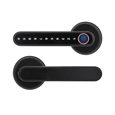  Fingerprint Door Lock Keyless Entry Door Lock Smart Door Locks with Keypads Handle Fingerprint Password Keys Unlock Easy to Install for Home APP Electronic Lock