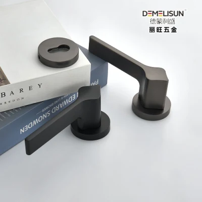 Wenzhou Liwng Luxury Door Handles Golden Polishing Interior Bedroom Handle Lock Set