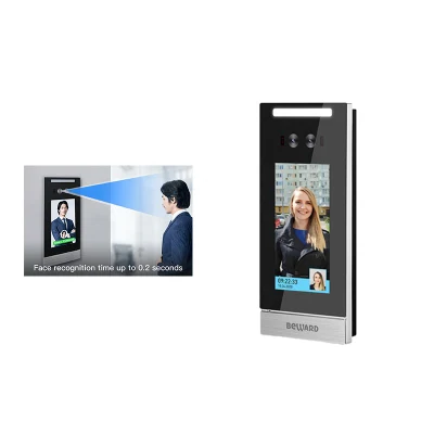  5 Inch Attendance Time Machine Access Control System Dynamic Face Recognition Door Lock