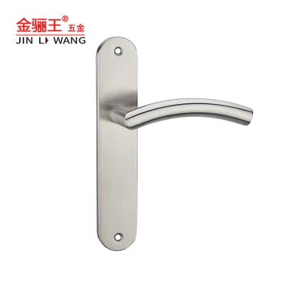  Hollow Stainless Steel Tube Lever Lock Door Handles Push Pull Handle Wooden Door Fire Door Office Hotel Interior Door Handle on Plate