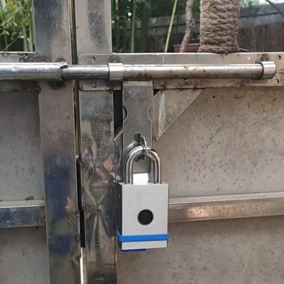 Stainless Steel Safety Shackle Solid Brass Smart Key Lock Padlock Security Laminated Fingerprint Warehouse Padlock
