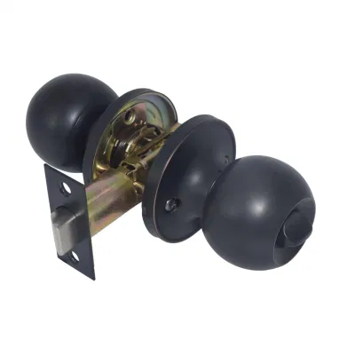  Black Orb Tubular Structure Privacy Bathroom Door Lock